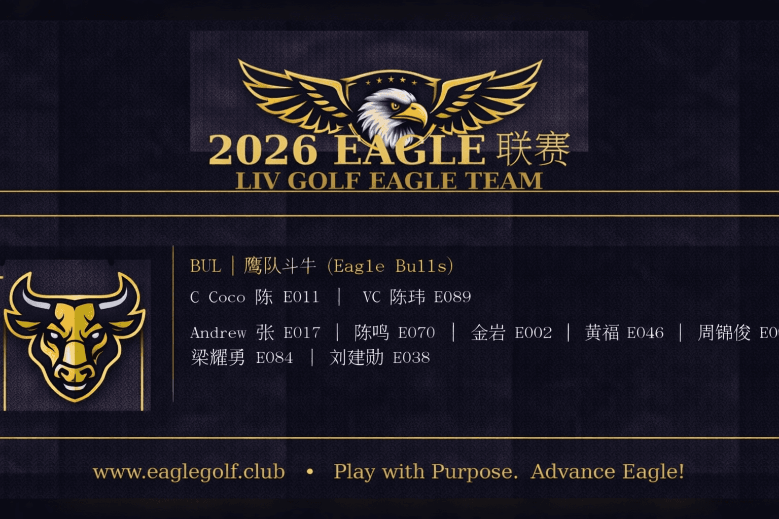 2026 EAGLE 联赛|12 队队员名单公示